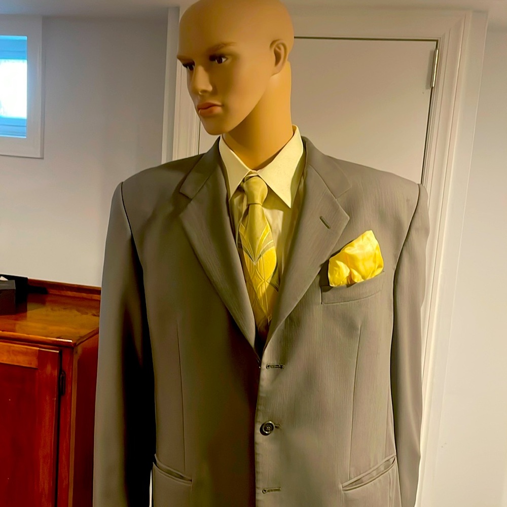 Like new olive colored Zenga suit